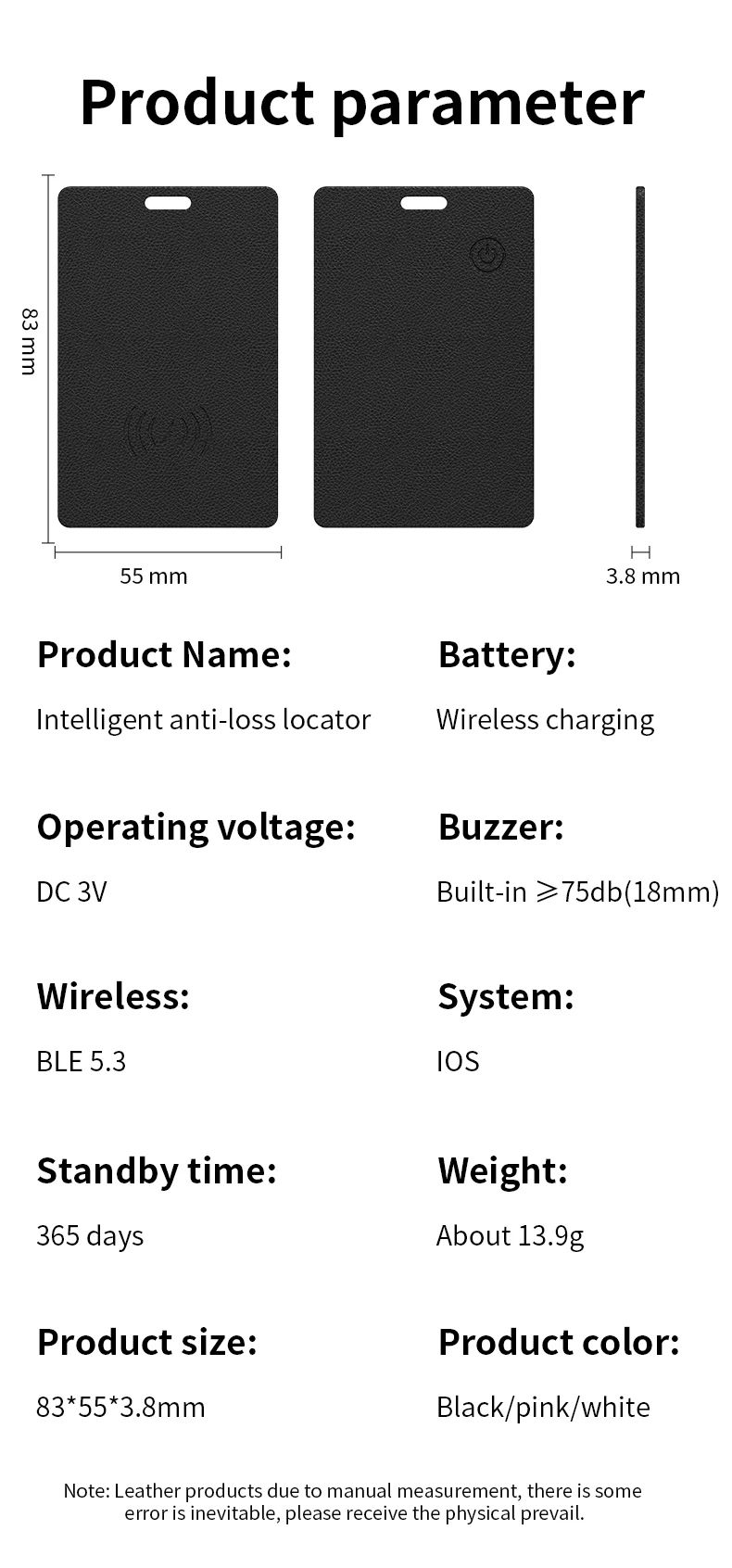 UltraSlim GPS Wallet Tracker Card – Slim Wallet GPS Tracker with Wireless Charging & Find My App Tracker