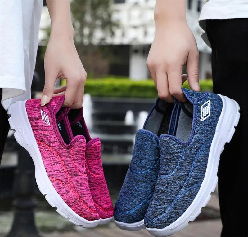 Lightweight Soft Soled Breathable Women Trainers Comfortable Non Slip Flex Sneakers