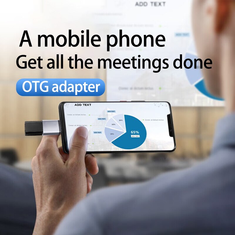 Type C OTG Adapter USB 3.0, Mobile Phone to USB Drive Converter, External USB Conversion Head for Tablet and Laptop.