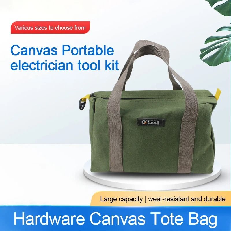Heavy-Duty Canvas Waterproof Tool Carry Bag