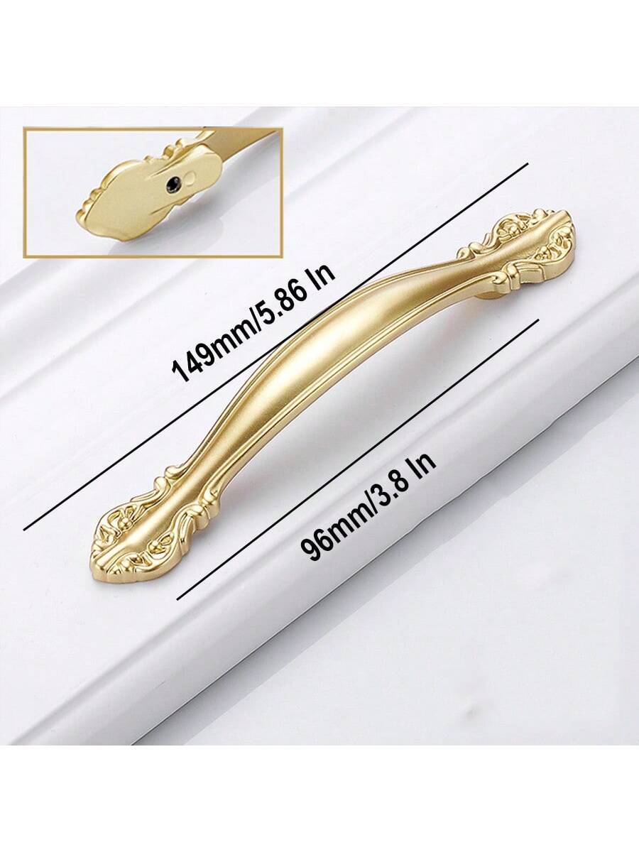 Brushed Gold Cabinet Handles for Modern Drawers and Wardrobes