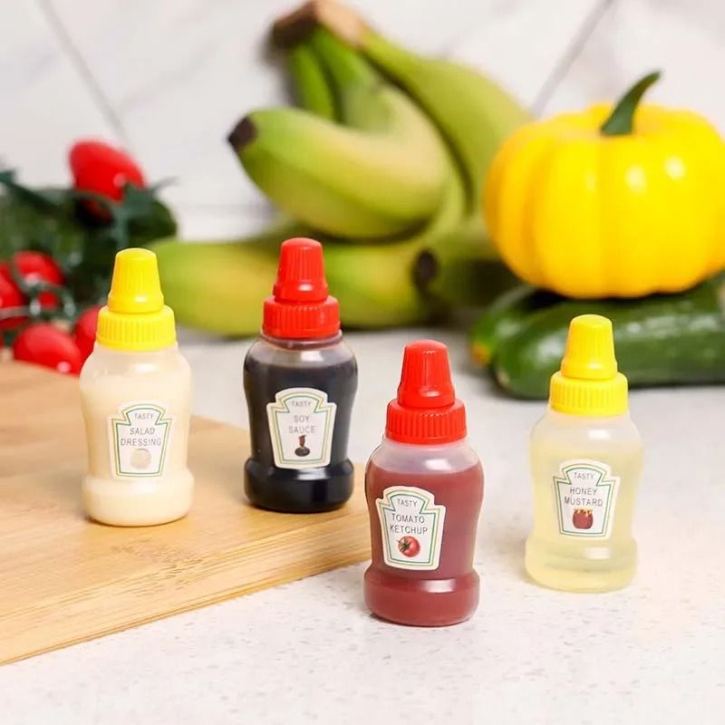 Mini Sauce Bottle Refillable Lunch Box Condiment Container
