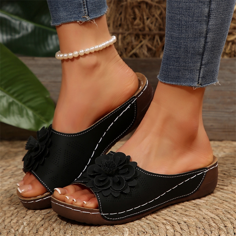 Summer Sandals for Women, Stylish Slides, Plus Size Wedge Shoes, Outdoor Female Footwear