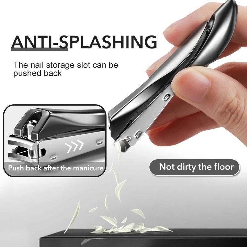Stainless Steel Curved Blade Nail Clipper for Fingernails and Toenails