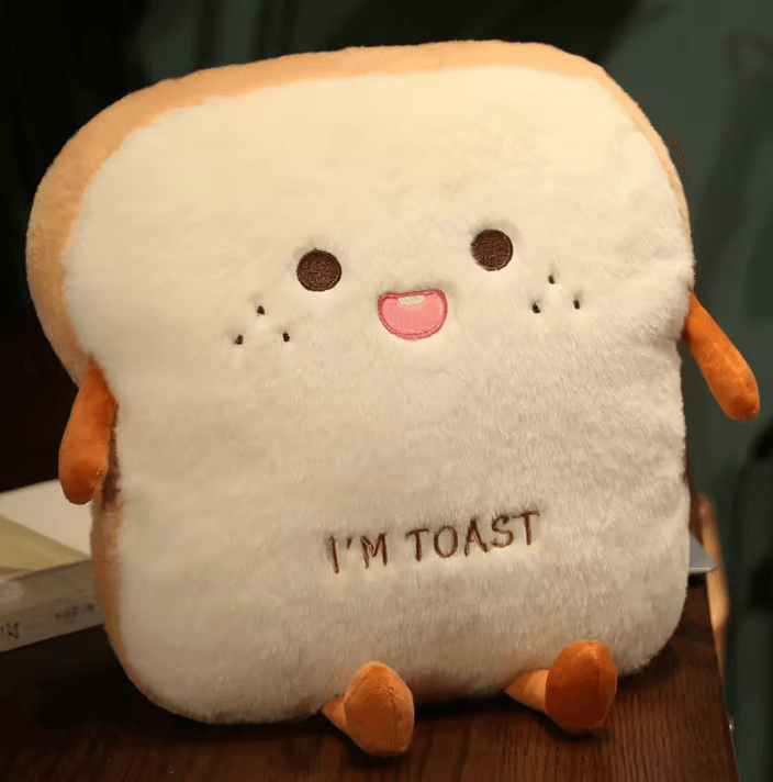 14-Inch Plush Bread Pillow – Soft Toast Simulation Food Doll Cushion & Cute Kids Toy Gift