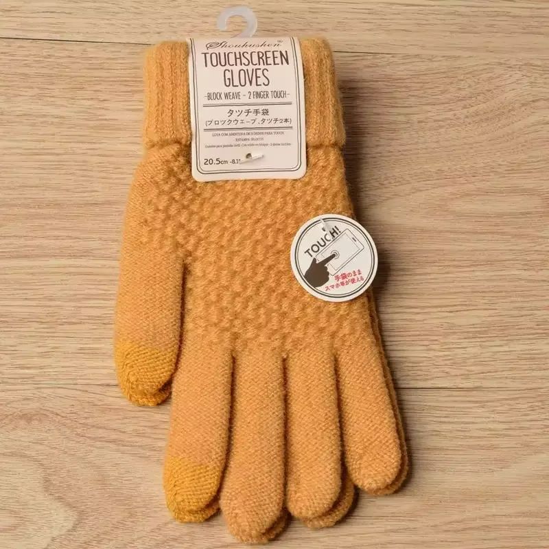CozyTouch Winter Touch Screen Gloves – Unisex Warm Knit Full-Finger Mittens