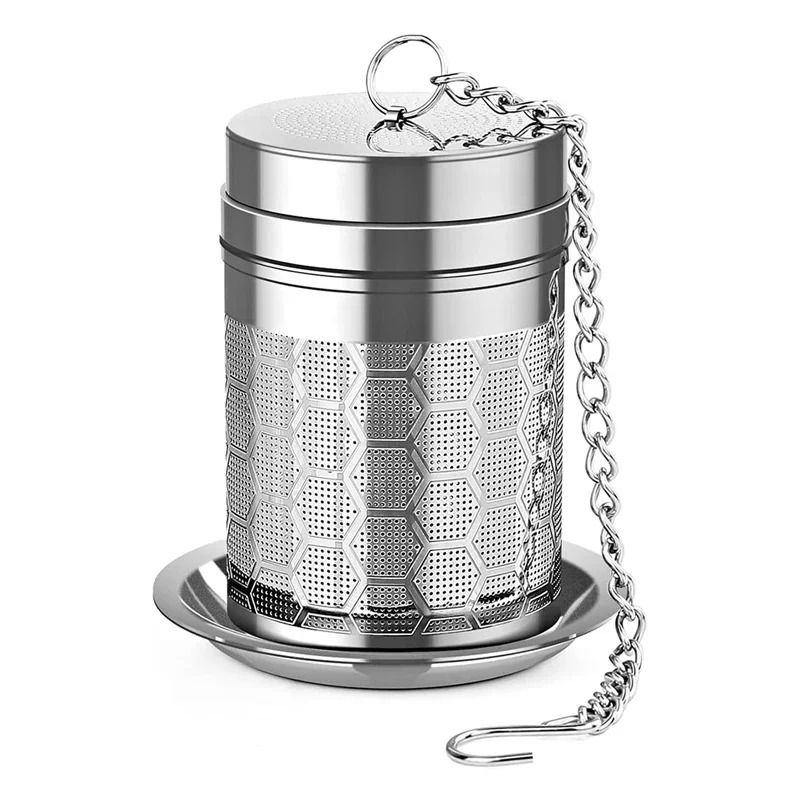 Extra Fine Mesh Stainless Steel Tea Infuser with Chain Hook
