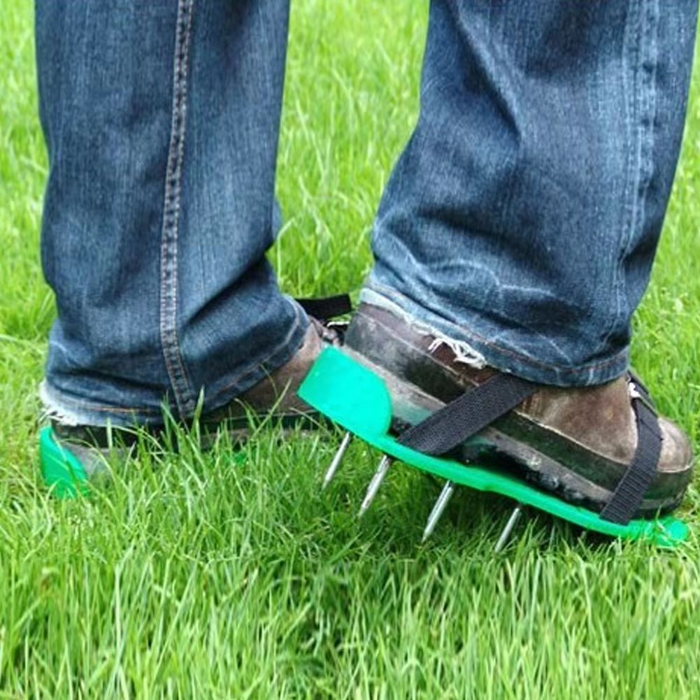 GroundWalk Lawn Aerator Shoes – Spiked Garden Soil Aeration Sandals for Yard & Lawn