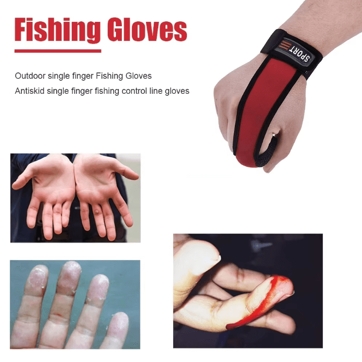 Anti-Cut Single Finger Fishing Glove Protector Breathable Anti-Slip Casting Guard