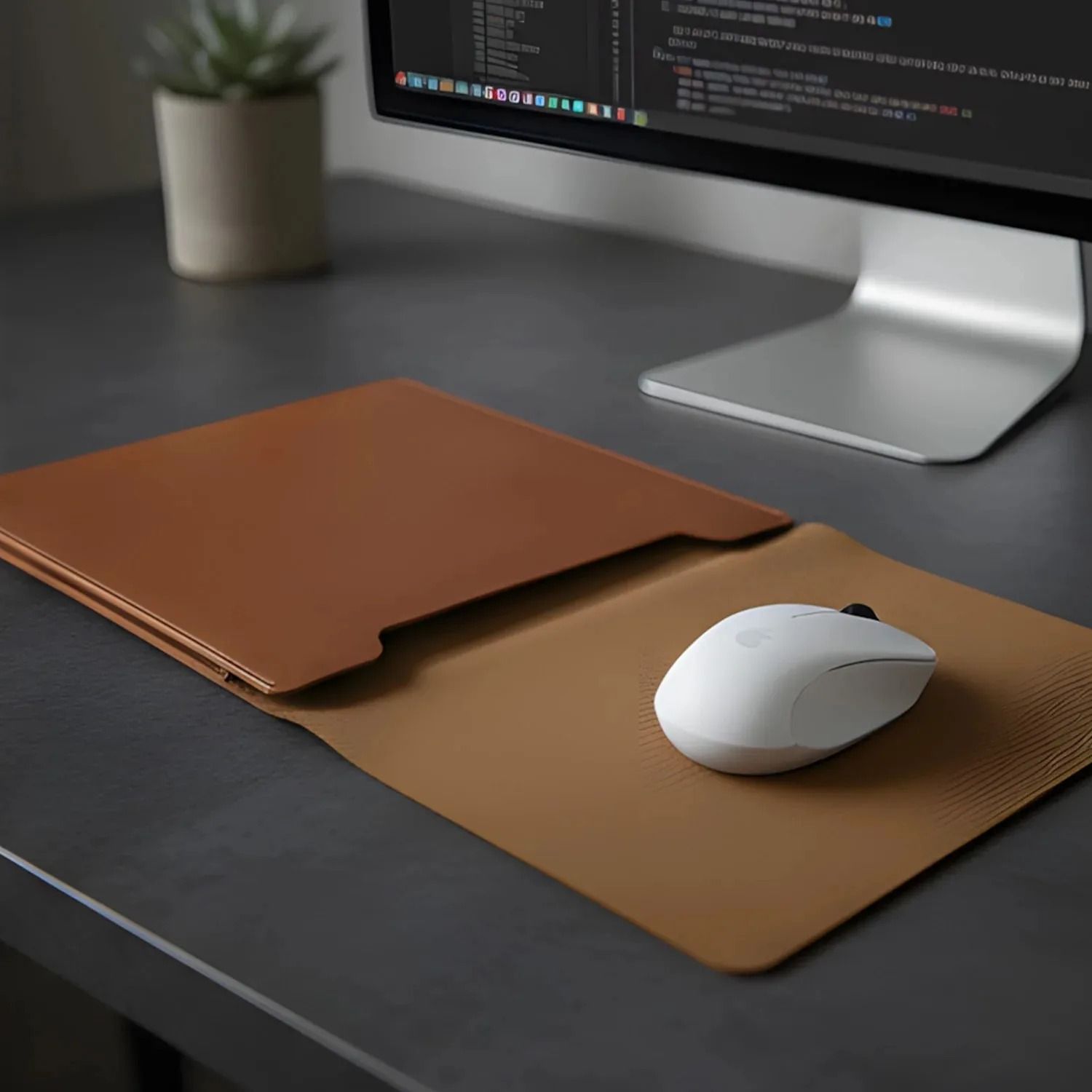 Premium PU Leather Laptop Sleeve 14-16 Inch Protective Case Cover for MacBook Air 15 2023-2025 and Pro 16 2021-2024