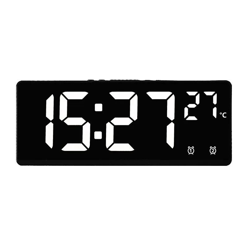 Voice Control LED Digital Alarm Clock with Temperature