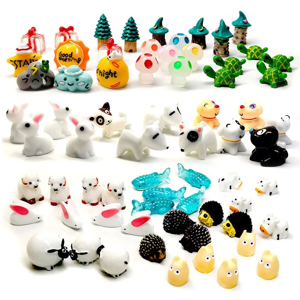 Mini Animal Fairy Garden Figurines Set