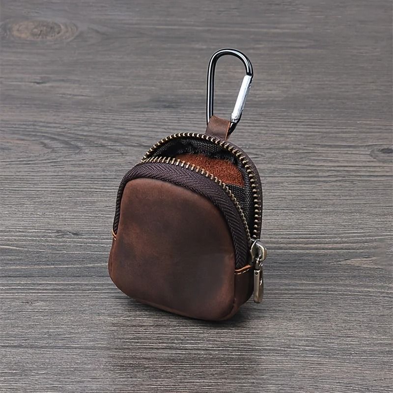 Retro Genuine Full-Grain Cow Leather Coin Purse