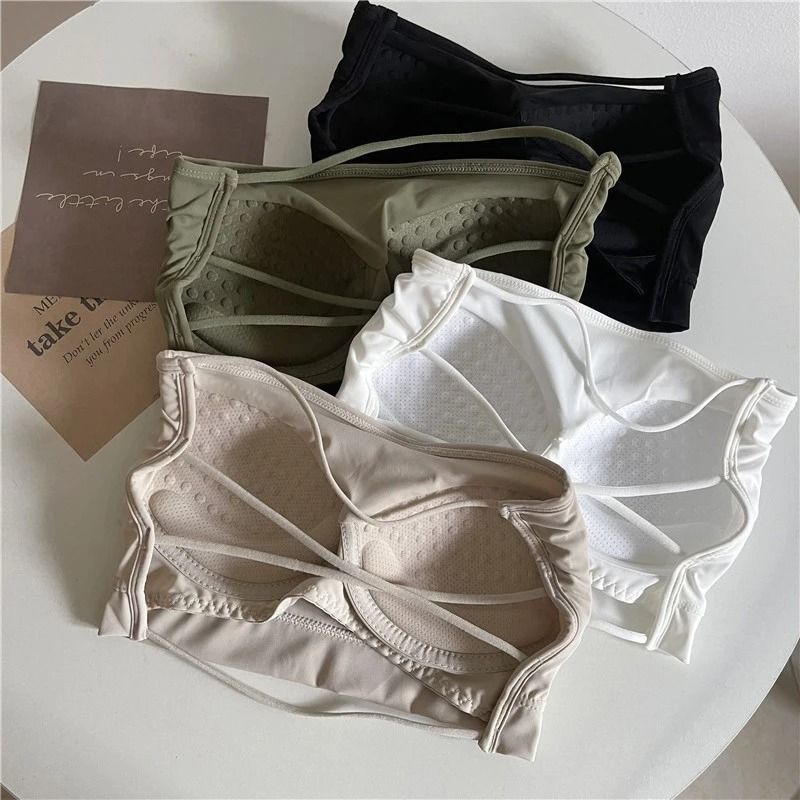 Seamless Ice Silk Tube Top - Strapless Push-Up Bralette & Lingerie