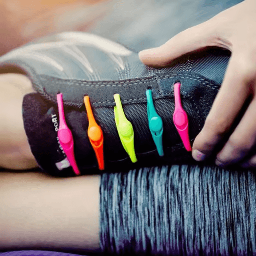 Stretch Silicone No Tie Shoelaces Elastic Laces for Sneakers 12 pcs Set