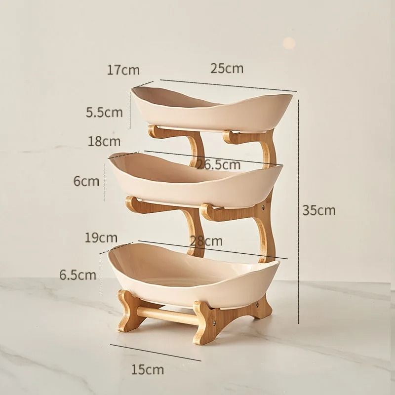 Elegant Multi-Layer Fruit Plate – Creative Modern Snack Dish & Cake Stand