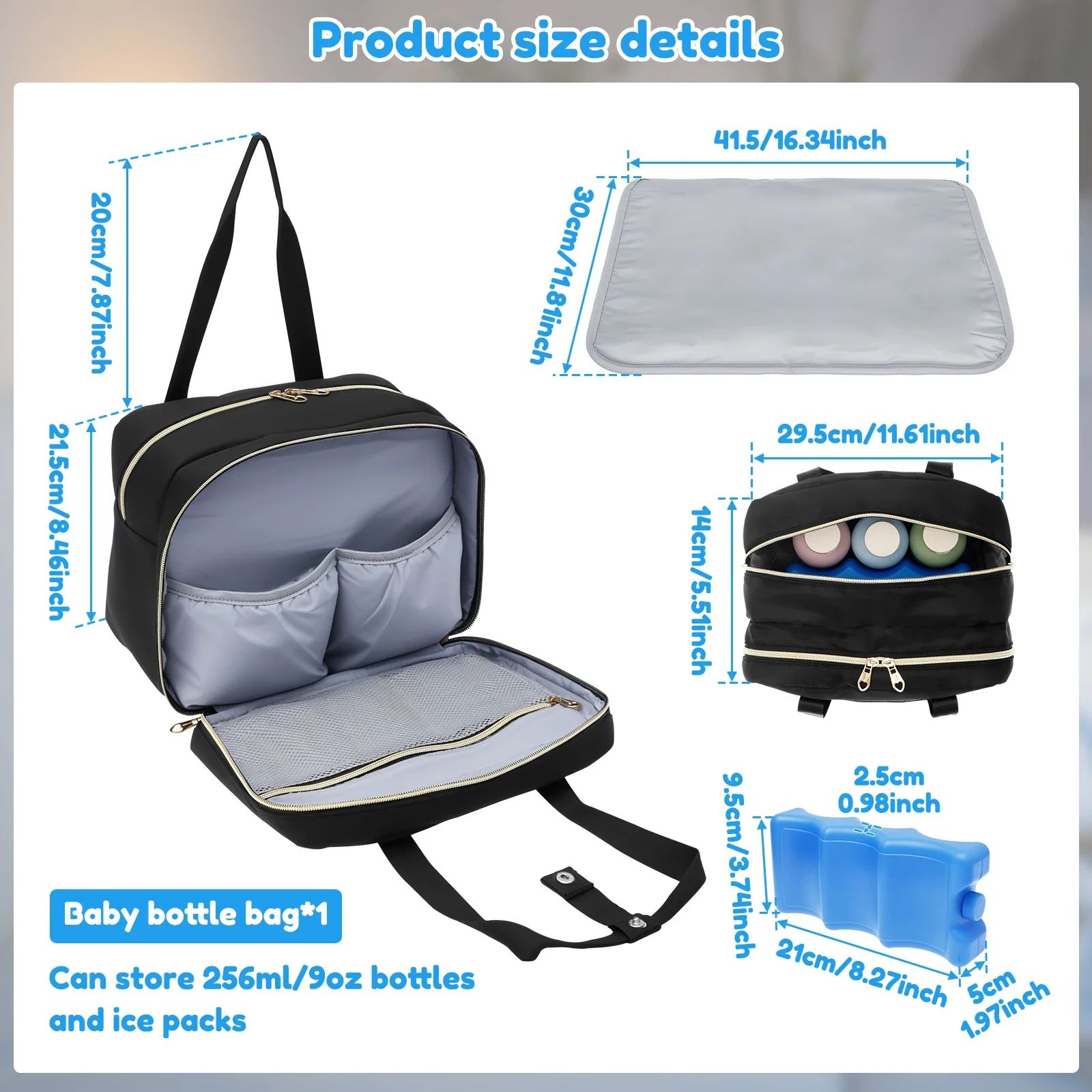 Insulated Breast Pump Cooler Travel Bag