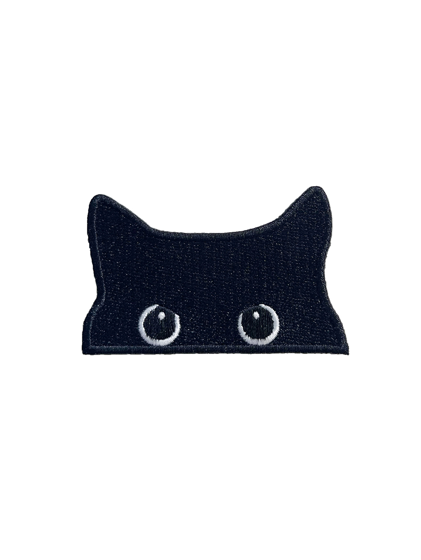 Cute Black Cat Embroidered Iron On Patch for Jackets, Jeans and Bags