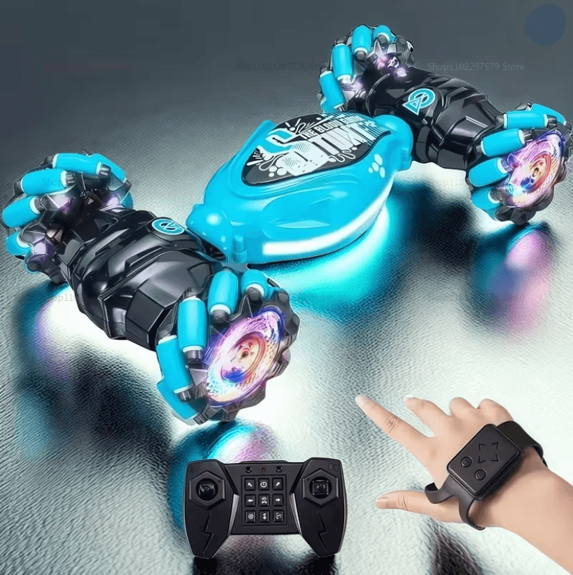 4WD Gesture Control Stunt Car – Remote Twist & Drift Toy with LED Lights