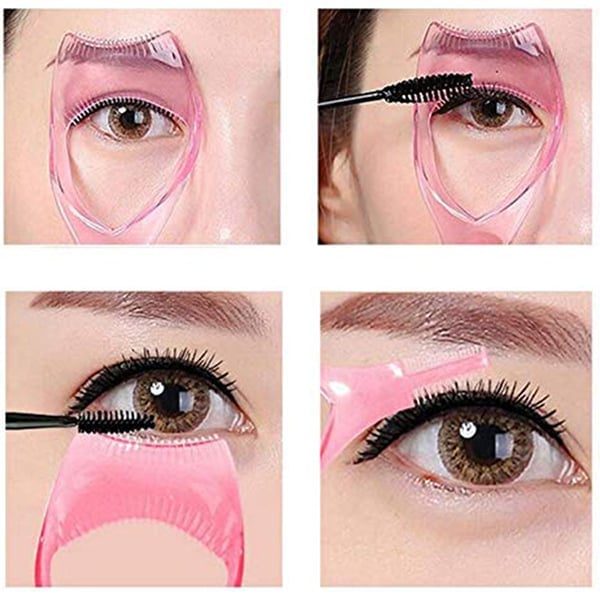 3 in 1 Eyelashes Tools Mascara Shield Applicator Guard, No-Mess Eye Makeup, Easy to Use and Carry