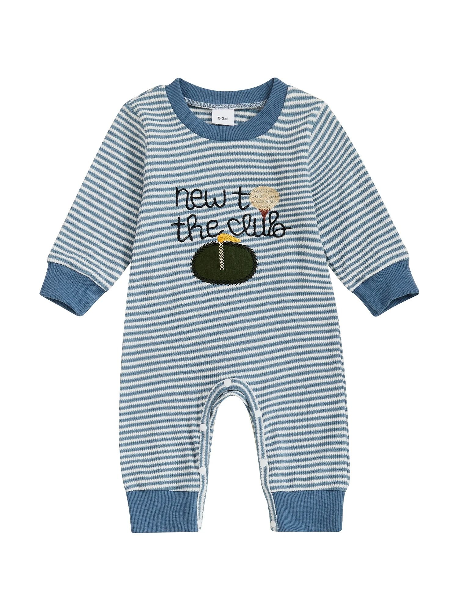 Infant Boys Rugby Striped Hooded Sweater Romper