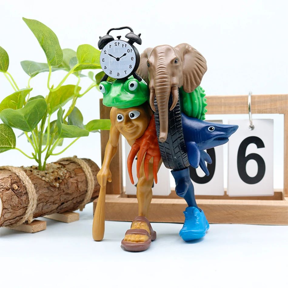 Italian Brainrot Figure Collectible – Tung Tung Tung Sahur & Tralalero Tralala Desktop Ornament Toy