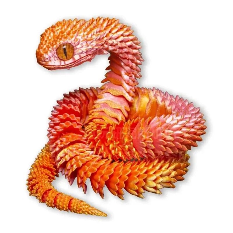 3D Printed Snake Movable Joint Fidget Toy Figurine