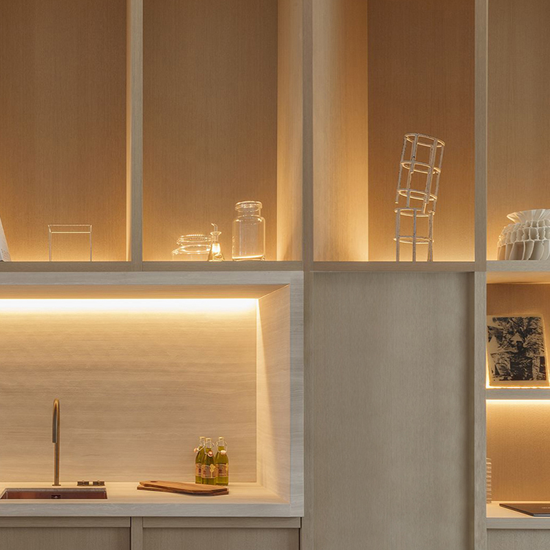 Built-in LED Strip Cabinet Shelf, Panel Edge Light Lamp, Invisible Glow Cupboard Back light