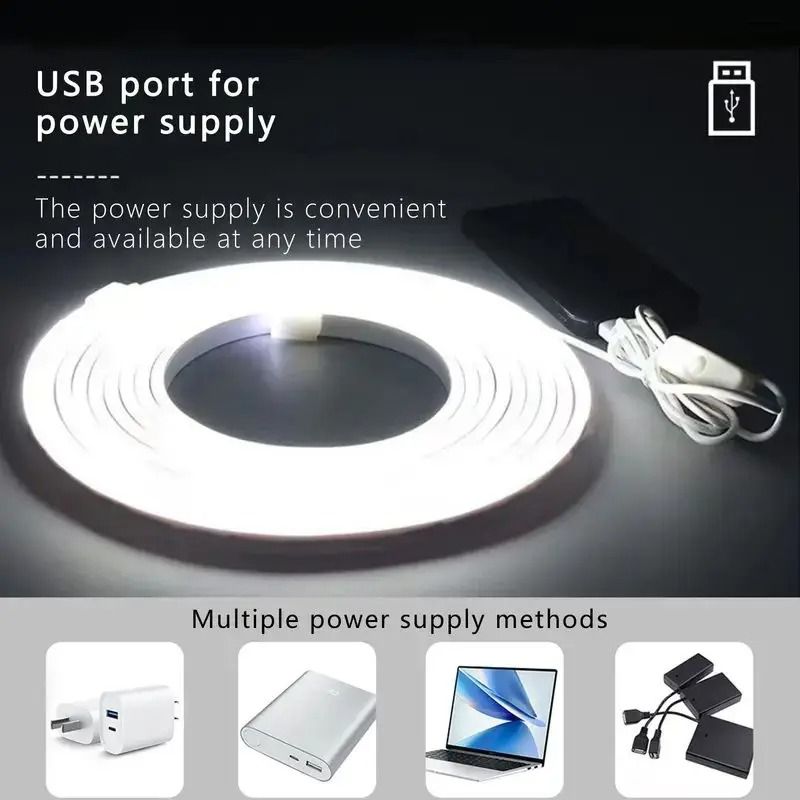 Flexible LED Neon Strip Light USB Dimmable Waterproof Neon Sign Tape