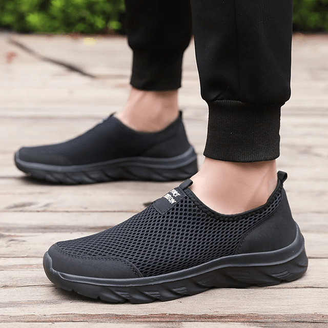 Lightweight Slip On Sneakers for Men – Breathable Anti Slip Outdoor Walking Shoes