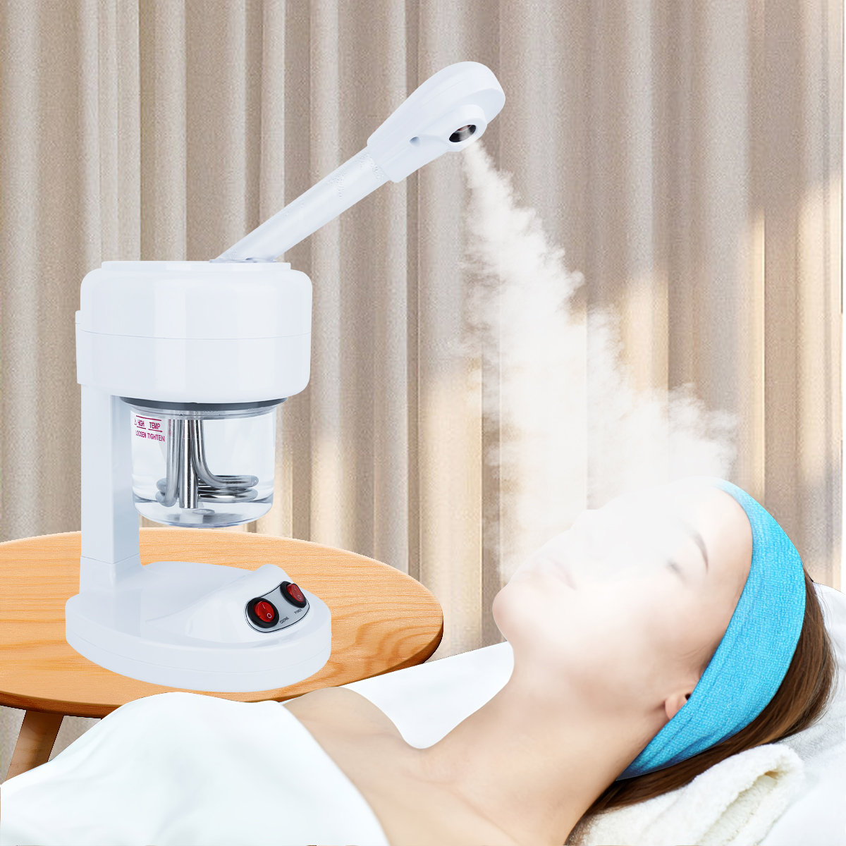 Ionic Facial Steamer for Home Use, Professional Steam Face Warm Mist Spray, Portable Facial Skin Care Steamer