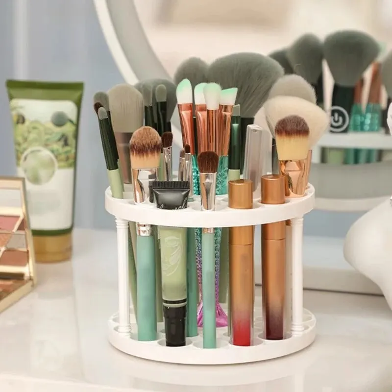 Makeup Brush Storage Rack with Large Capacity, Cosmetic Sorting Storage Box for Vanity & Bathroom
