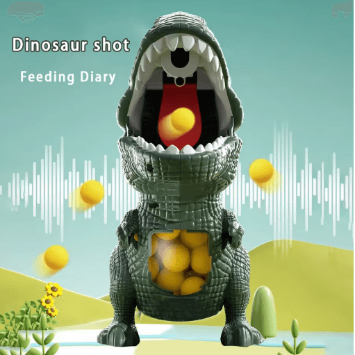 T-Rex Dinosaur Ball Shooting Toy Interactive Kids Soft Bullet Blaster