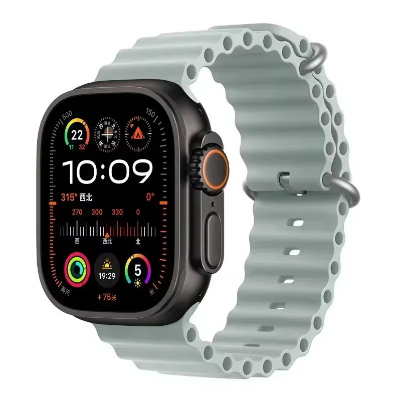 Silicone Ocean Band for Apple Watch – Premium Sport Strap for Series Ultra 2, 10, 9, 8, 7, 6, SE (38–49mm)