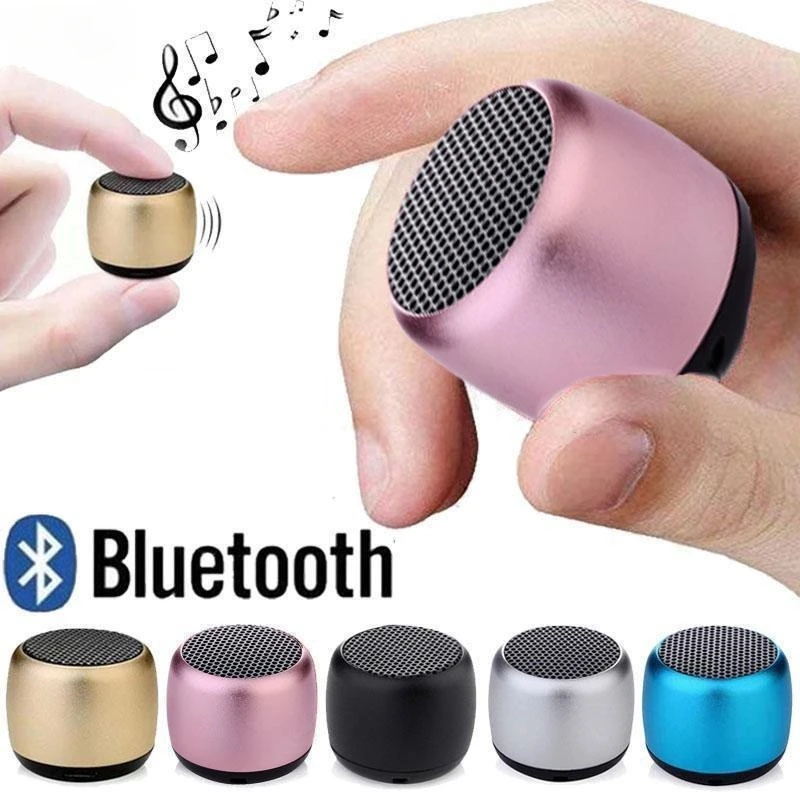 Metal Mini Bluetooth Speaker Portable Wireless TWS Speaker for Phone Laptop and Travel