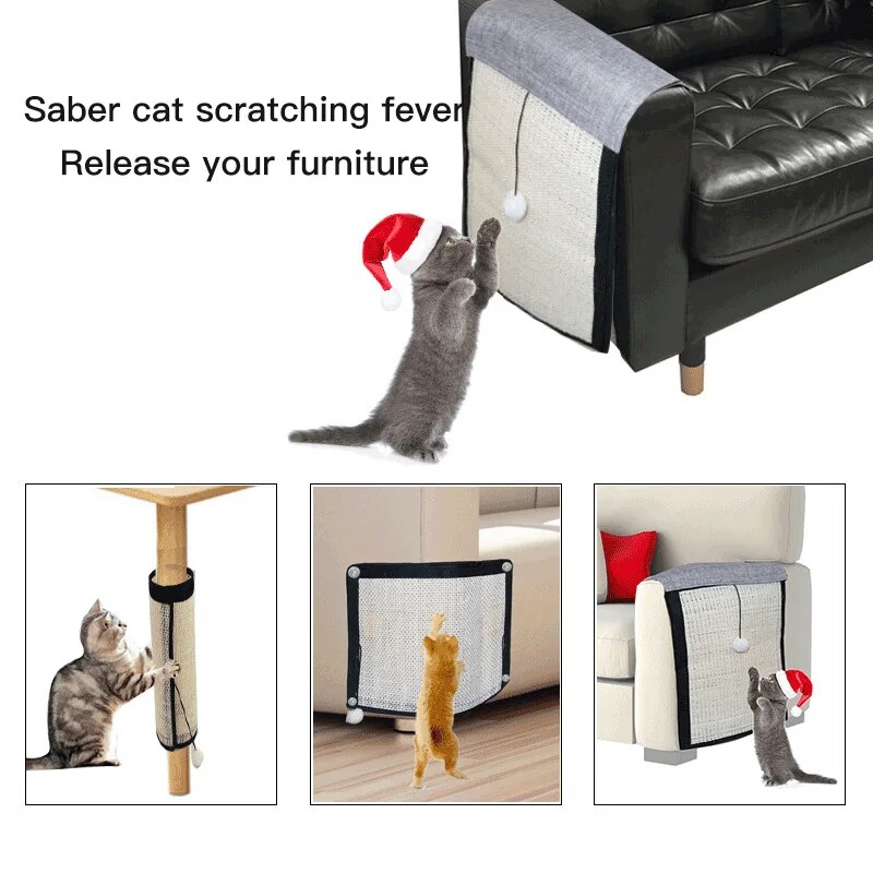Indoor Cat Scratching Pad, Natural Sisal Mat, Furniture Protector, Claws Grinding Mat