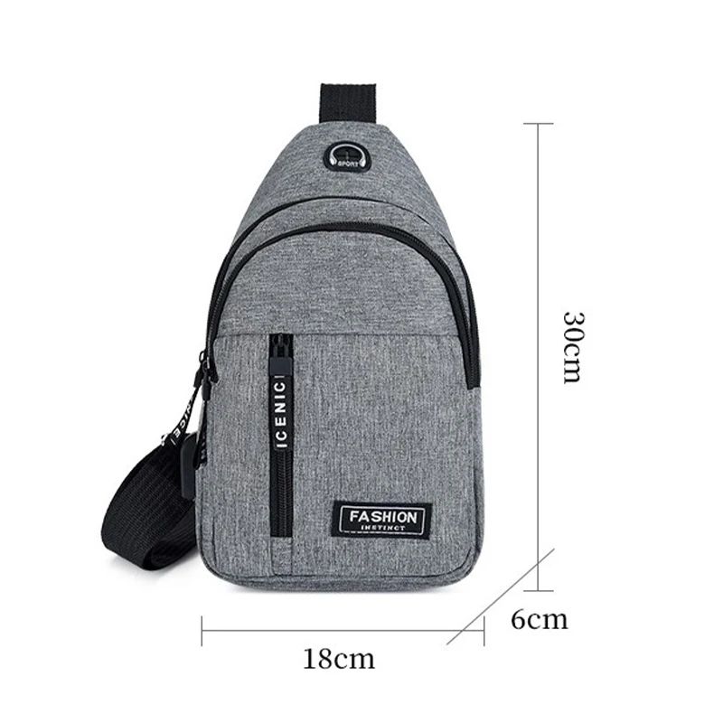 Men's Multifunctional Travel Shoulder Sling Bag Chest Crossbody Bag