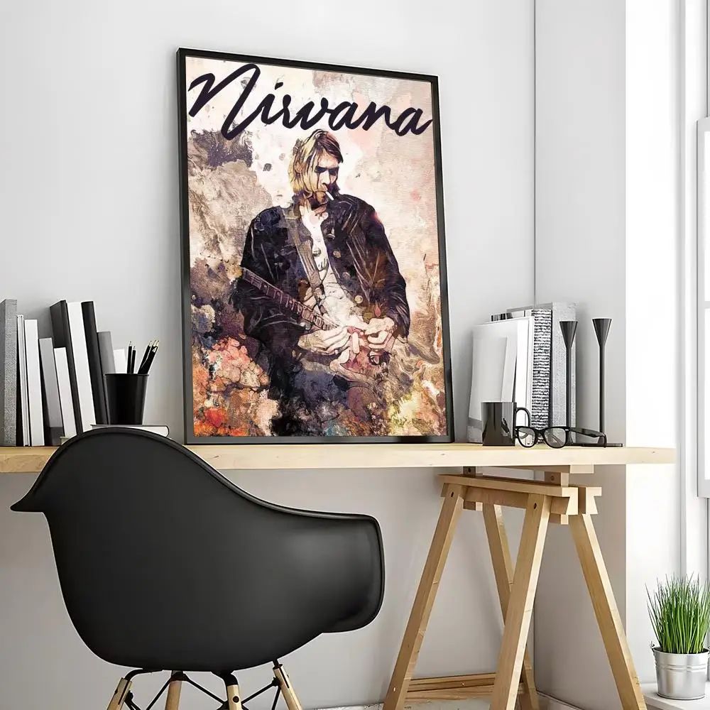Nirvana Rock Band Calligraphy Canvas Poster