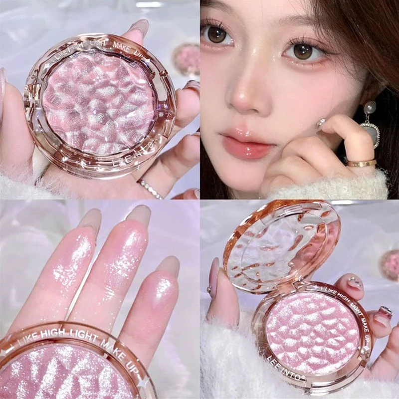 Glitter Highlight Contour Palette, High Gloss Powder, Natural Gloss Contour Concealer, Long-Lasting Light