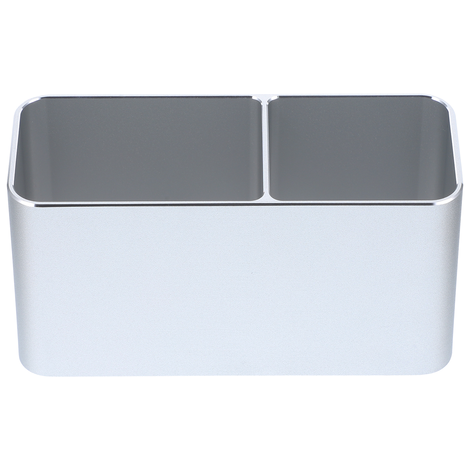 Double Storage Pen Holder, Aluminum Desktop Organizer, Lightweight Pencil Case for Home, Office Supplies