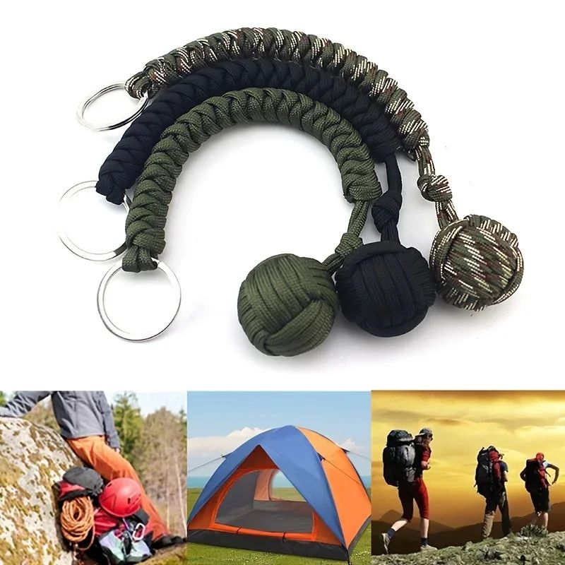 Monkey Fist Steel Ball Self Defense Keychain