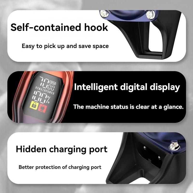 Rechargeable Stainless Steel Hair Clipper with Precision Blades