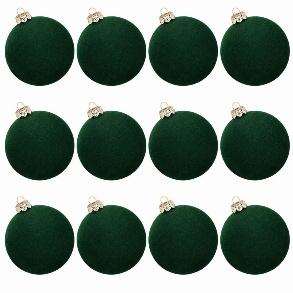 Velvet Christmas Tree Ball Ornament Set