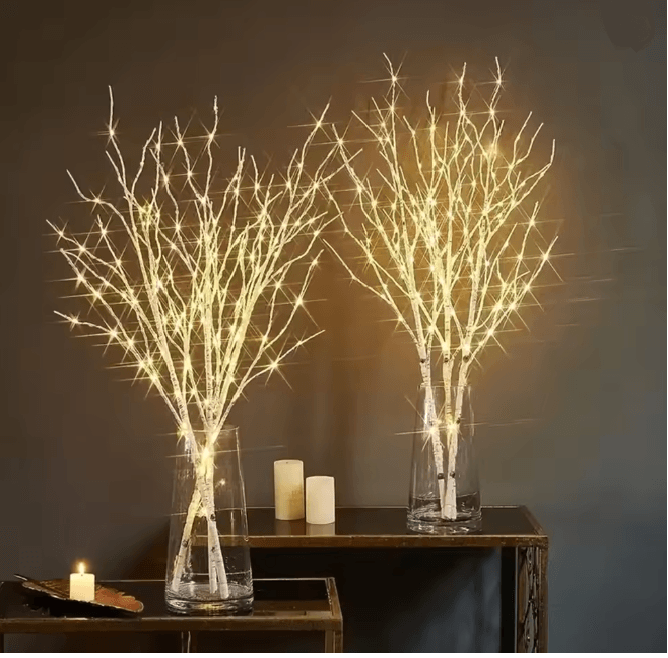 White Birch LED Branch Light