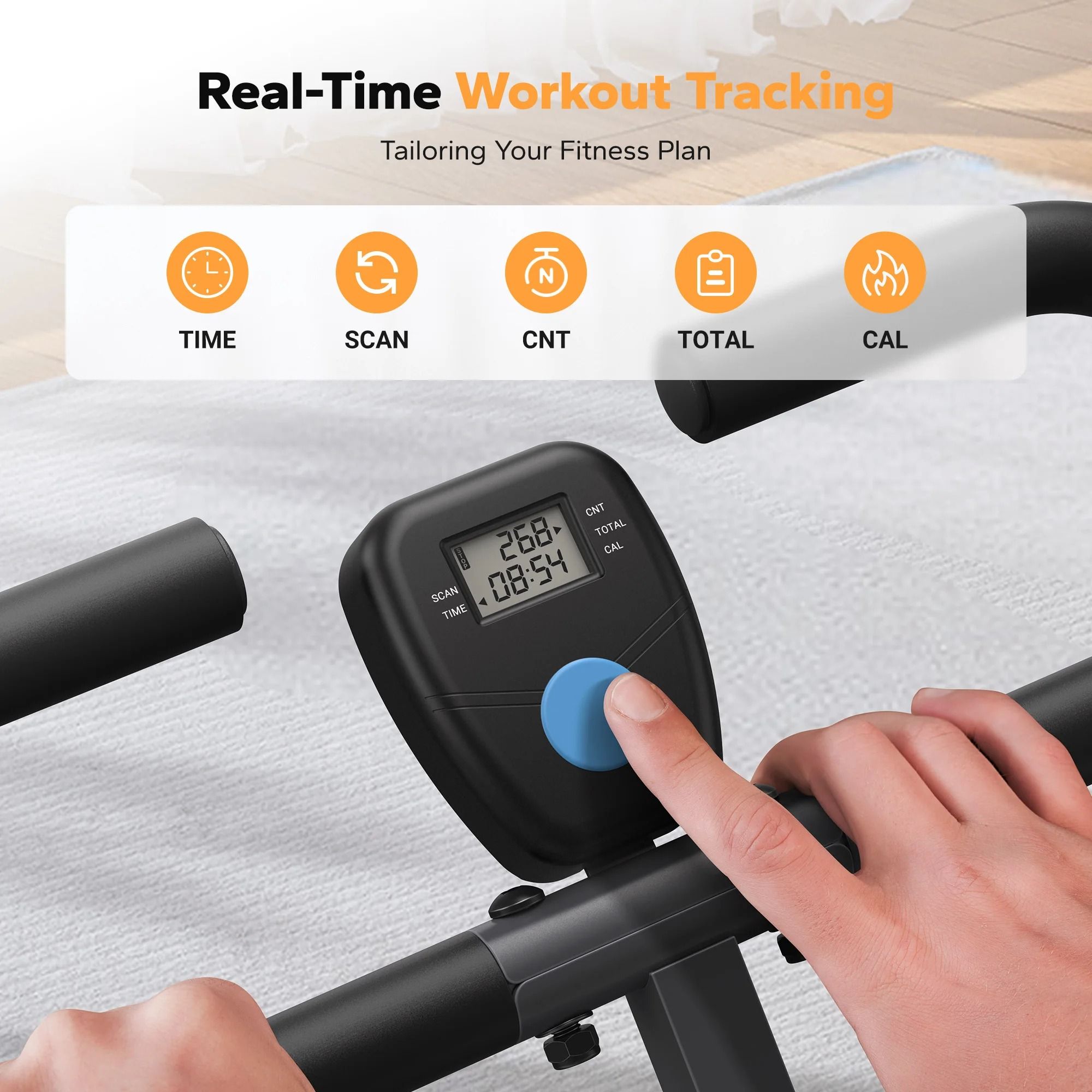 Adjustable Foldable Squat Rowing Trainer