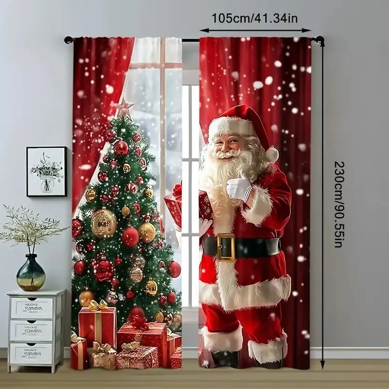 Pole Bag Curtain Christmas Tree Home Decoration for Living Room and Bedroom