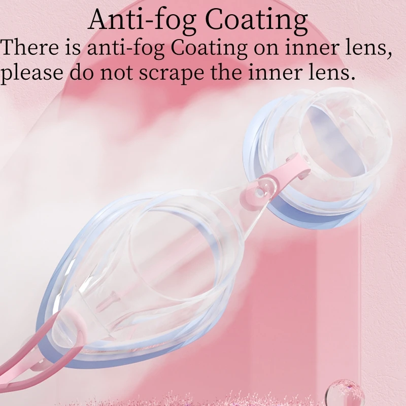 Clear View Anti Fog Adult Swimming Goggles with Waterproof Wide HD Vision
