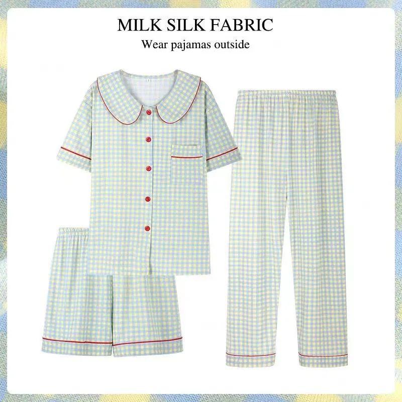 Cozy Chic 3-Piece Plaid Pajama Set for Women – Soft Winter Loungewear with Cardigan