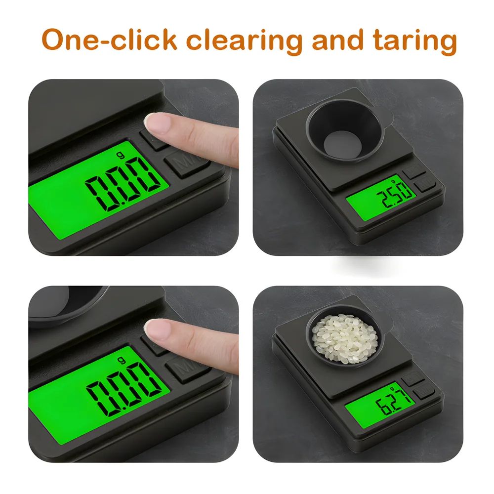 Precision Pocket Digital Scale 2.2 lb .0035 oz – Mini Gram & Jewelry Scale with Backlit LCD Display