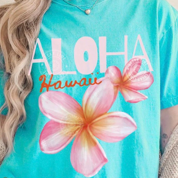 Hawaii Shirt, Aloha Hawaii Shirt, Summer Flower Shirt, Trendy Summer Tee, Retro Summer Top, Hawaiian Shirt, Beach Lover